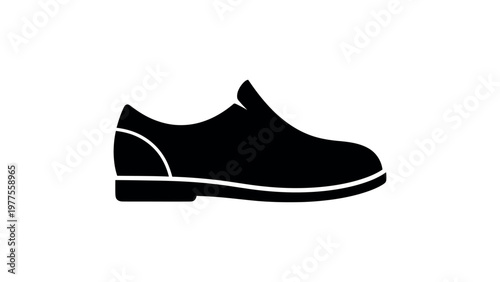Casual shoe silhouette icon simple vector