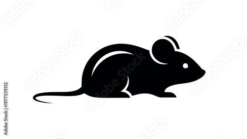 Mouse rat silhouette icon animal vector