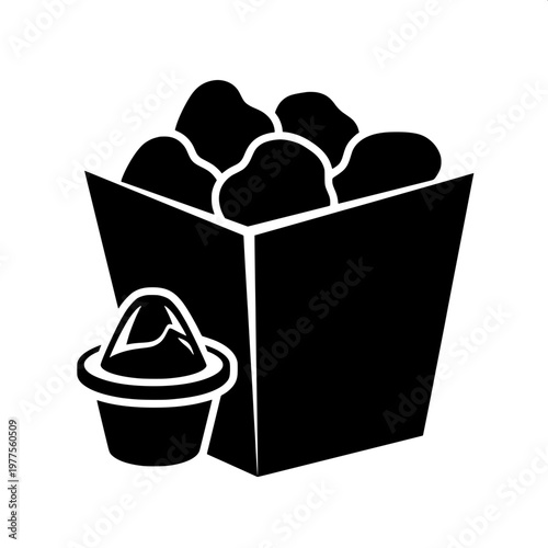 popcorn bucket with overflowing kernels and separate container isolated on white