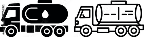 Two tanker trucks carrying different types of liquids