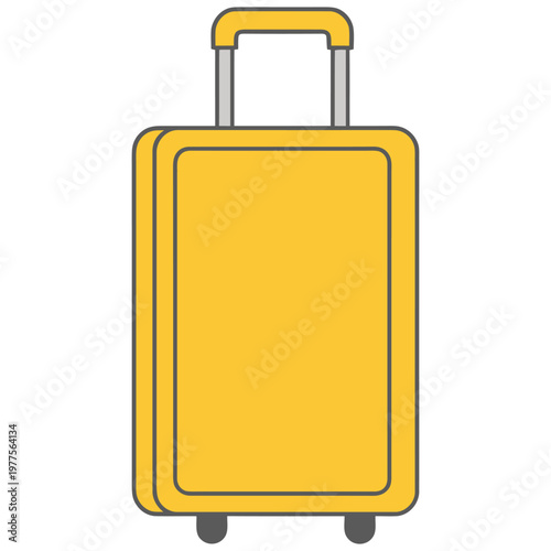 Sunny Suitcase Ready for Travel: A vibrant yellow suitcase stands ready for travel, its sleek design and durable construction promise exciting journeys and unforgettable experiences.