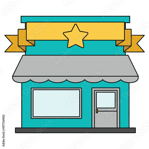 Storefront of Success: A charming, quaint store with welcoming design, a beacon of community, set under a sky of opportunities.