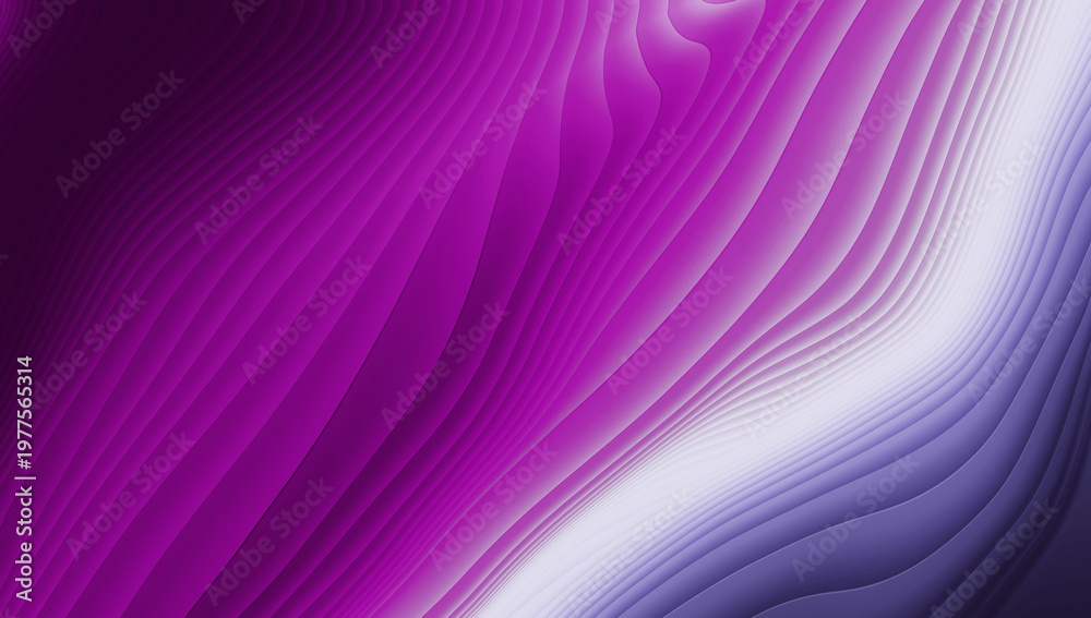 Obraz premium Abstract purple and pink silky waves with smooth flowing lines and soft light texture background