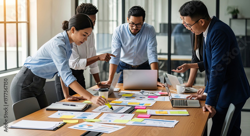 Business team collaboration in office meeting.