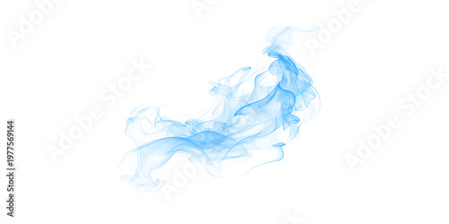 Obraz na płótnie A mesmerizing stream of blue smoke swirling against a dark background