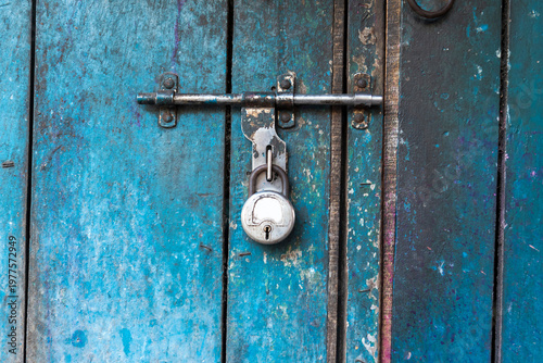 Door is closed and locked by key lock