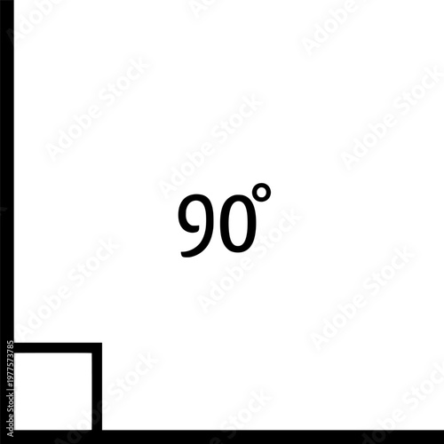 90 Degree Angle Right Angle Geometry Corner Square Diagram Illustration