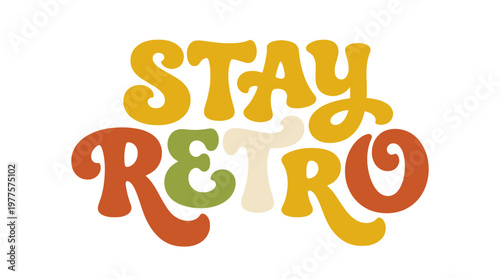 Retro Text Logo Design Element.