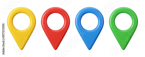 Free Download Colorful 3D map pins location markers for navigation, travel, and geographical positioning on digital maps and applications. - GFXLoad