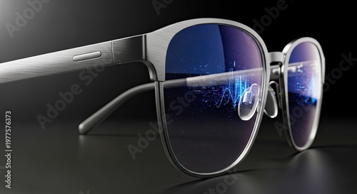 Stylish Sunglasses with Blue Mirror Lens Reflection