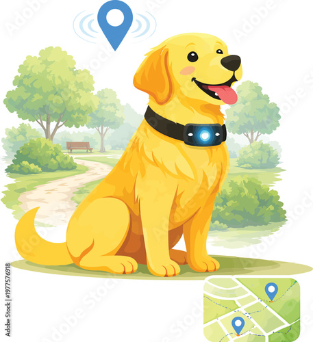 Luxury Glamping & Vanlife Escape: Golden Retriever Observing Sunset Mountain Vista from Campervan - Nomadic Lifestyle Concept