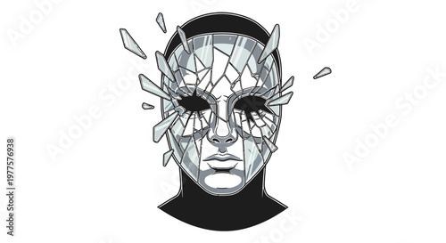 Shattered Mask Face