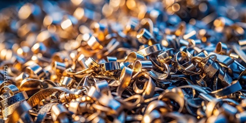  Metallic Texture Macro Photo Metal Shavings Industrial Background Manufacturing Steel Workshop