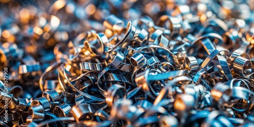 Workshop Metal Shavings Macro Background Industrial Texture Steel Photography Manufacturing