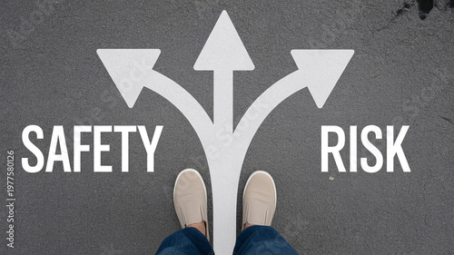 Top down view of a decision making concept with yes and no options.