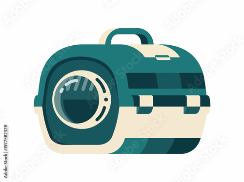 A stylish illustration of a pet carrier bag designed for easy outdoor transport, suitable for pet owners who prioritize comfort and convenience while traveling with their pets.