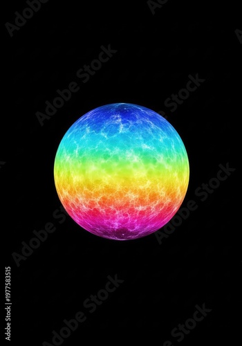 Floating sphere suspended in an infinite void, representing zero gravity and the theoretical absence of fundamental forces, nullification, dark, dimensional