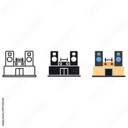 Evolution of audio equipment setups from basic to modern high-tech speakers