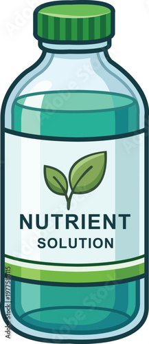 Refill Bottle with Nutrient Solution for Plants Green Hydroponic Feeding Container