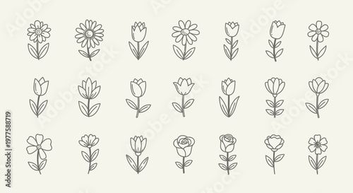 Decorative Elements: Hearts, Flowers & Geometric Patterns	
