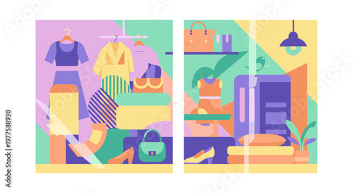 Vibrant geometric shapes create a modern, optimistic design. Perfect for backgrounds, website elements, or adding a pop of color to any creative proje