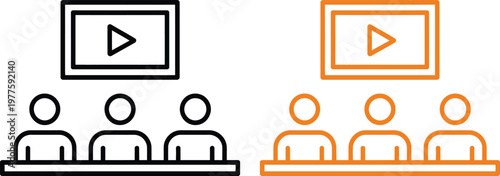 Comparison of traditional and modern video conferencing setups with audience engagement