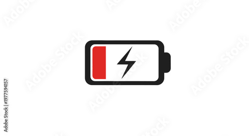 Low Battery Icon Warning Symbol.