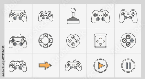 Collection of various gaming controllers.