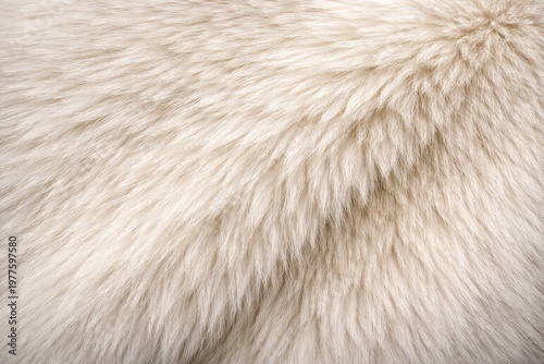 Polar Bear Fur Texture Seamless Pattern. Close-up polar bear coat detail. Arctic mammal fur surface design. Realistic polar bear fur texture background. Detailed wildlife macro close-up. Natural anima