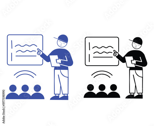 Business presentation icon