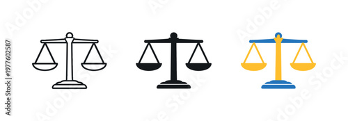 Value equilibrium concept shown as a balanced scale with two equal pans and central beam standing upright and symmetrical as a