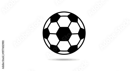 Black and white soccer ball floating on white background
