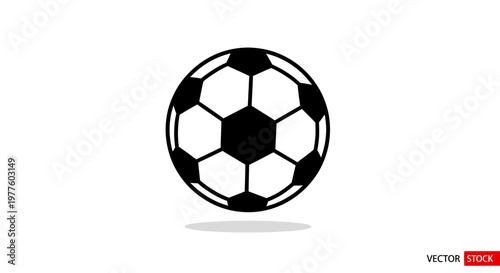 Black and white soccer ball vector illustration