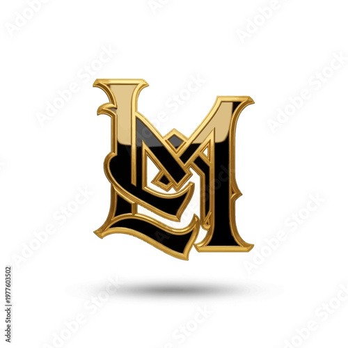 Elegant Intertwined LM Monogram Logo Design.
