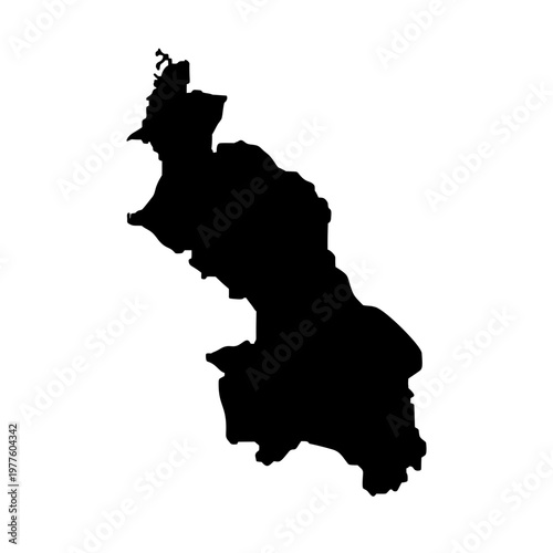 Lima Peru map silhouette vector illustration