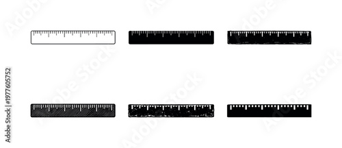 Straight ruler measuring tool with marked edges used for drawing precise lines and checking dimensions on paper | Create ONE