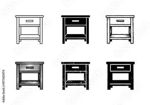 Compact nightstand cabinet with drawer and lower shelf, intended for bedroom organization and convenience | Create ONE image