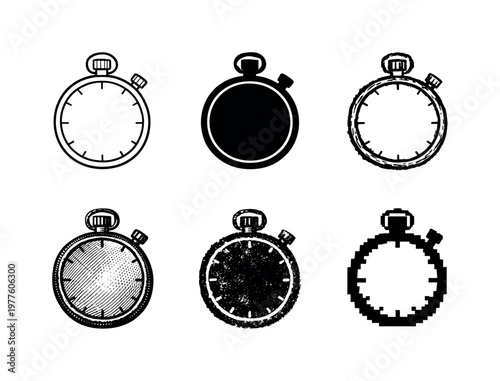 Classic handheld stopwatch with round face, top button, and side crown, used to measure precise time intervals in sports | Create