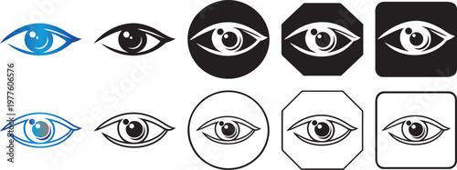 Colorful evil eye vector icon.