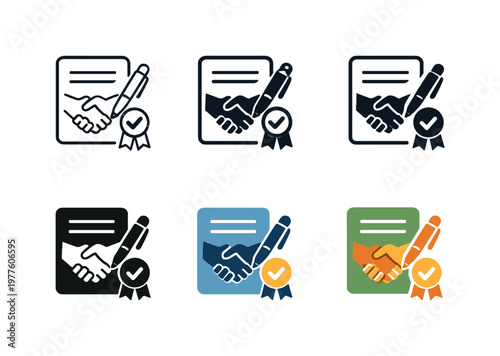 Emblem communicating legally binding paperwork completion formed by a certificate contour integrated with a writing instrument