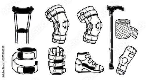 Medical support devices for injuries.
