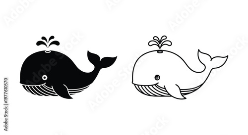Whale Illustration Designs: Whimsical Art Prints for Home Decor Vector