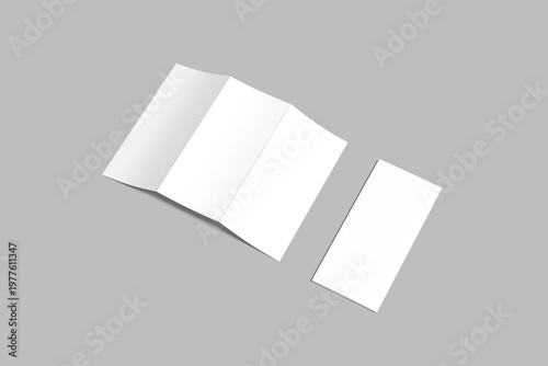 Trifold A4 Mockup Your Design Blank