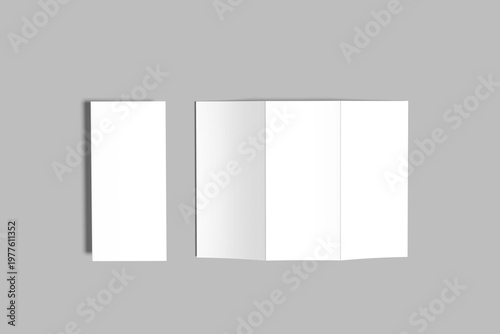 Trifold A4 Mockup Your Design Blank