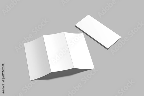 Trifold A4 Mockup Your Design Blank