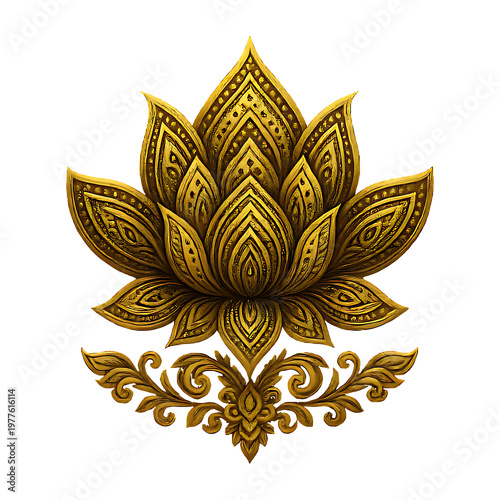 golden ornament on a white background