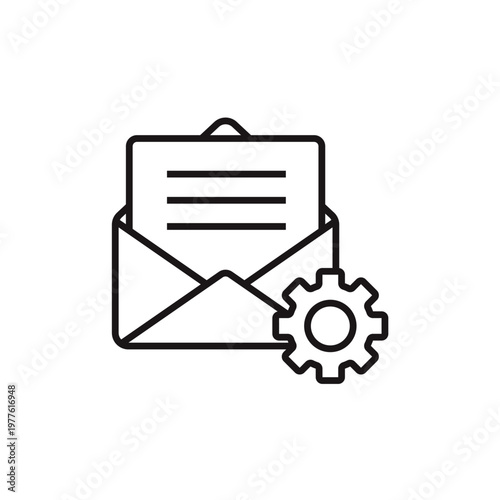 administrator email icons minimalist flat style design, administrator email Vector illustration on white background