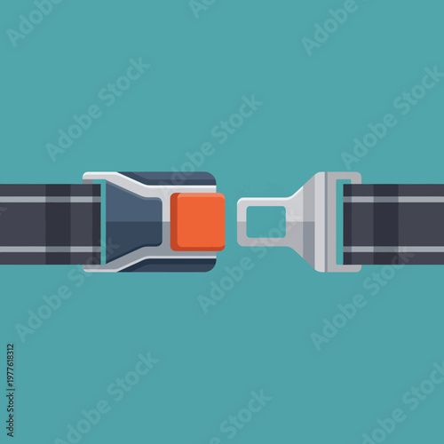 A close-up of a seat belt buckle showcases the blend of safety and design, symbolizing the importance of securing oneself during travel for peace of mind.