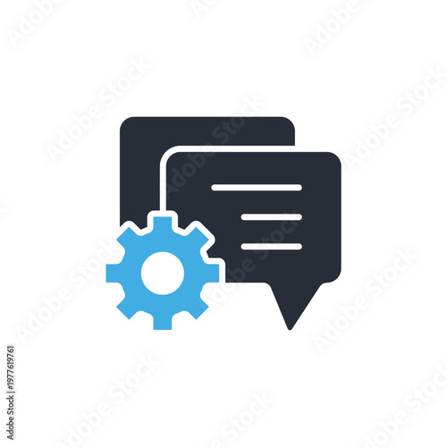 administrator chat icons minimalist flat style design, administrator chat Vector illustration on white background