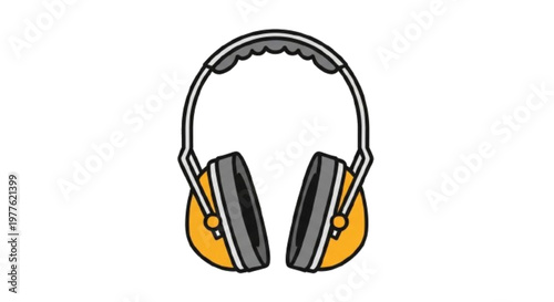 Isolated Construction earmuffs icon vector illustration graphic design icon vector . white background